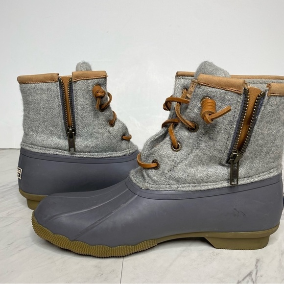 Sperry Saltwater Wool Embossed Water Resistant Duck Boot 7 - Picture 6 of 14